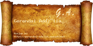 Gerendai Adélia névjegykártya